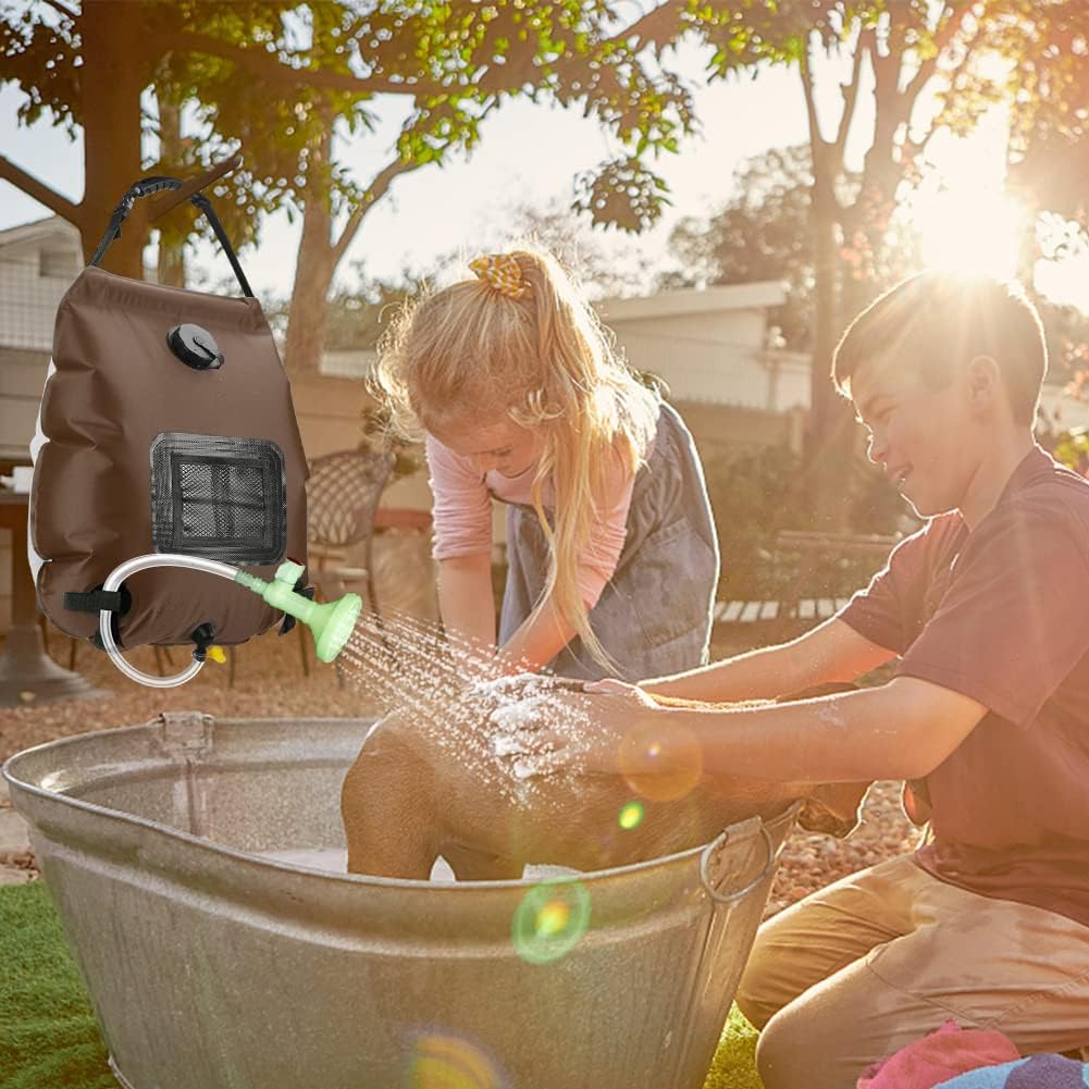 Bolsa de Ducha Solar Portátil con Manguera y Cabezal Desmontable