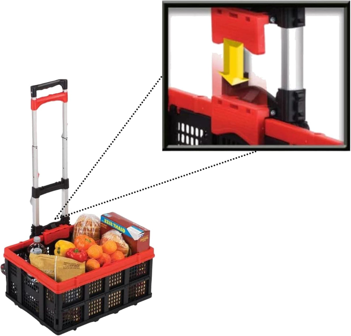 Carretilla plegable Magna Cart con 6 ruedas y accesorio de tote