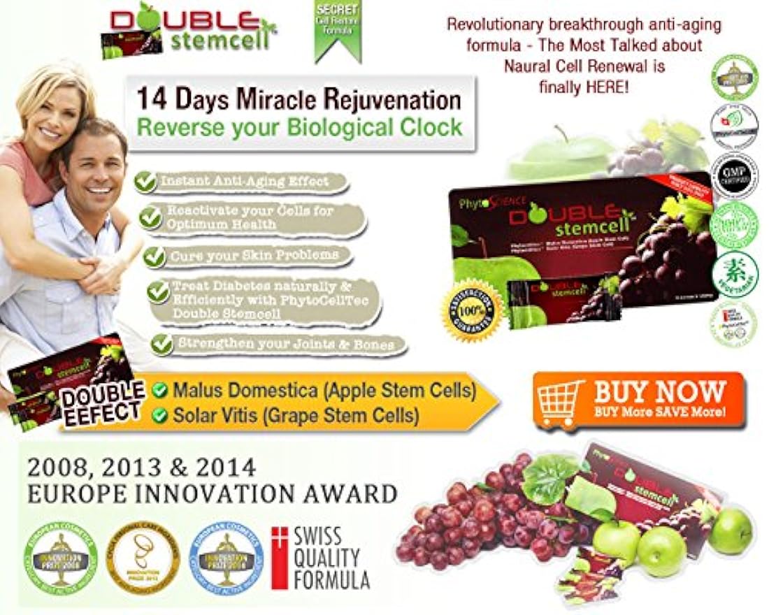 phytoscience stemcell – 10 Pack (doble de 140 sachets) – Belleza Innovaciones – La mejor Anti Envejecimiento Cuidado de la piel