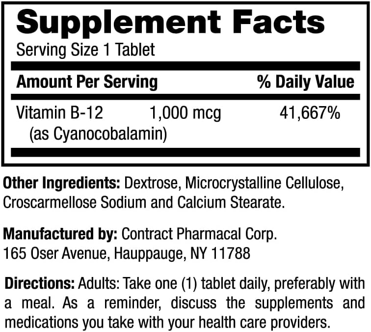 Suplementos Energéticos B12, Earth's Splendor, 200 Tabletas
