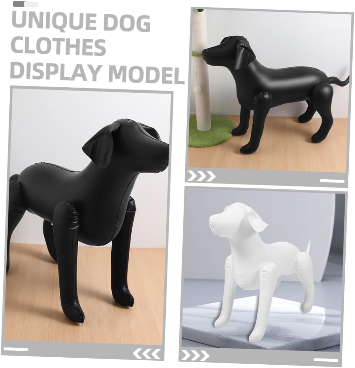 Maniquí de Perro PVC Inflable para Tienda de Mascotas 2pcs