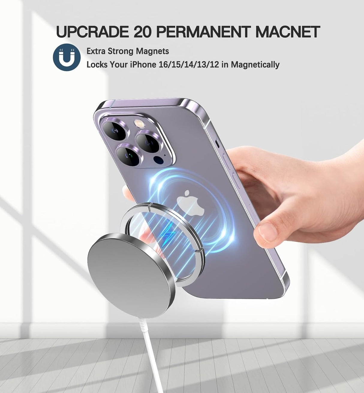 Cargador Inalámbrico Magnético 15W, MagSafe, 2 Pack, iPhone 16/15