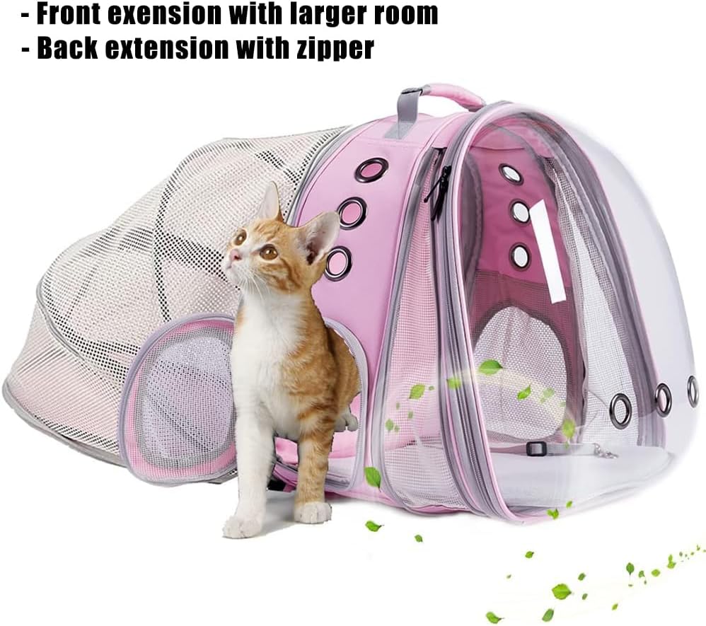 Mochila Transportadora Expandible para Gatos y Perros, 20 lbs