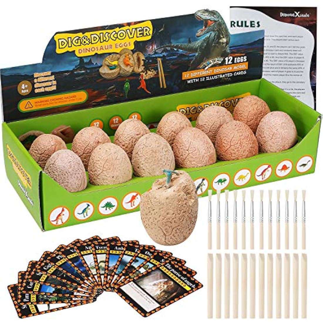 kit de excavación de Dino huevos para niños