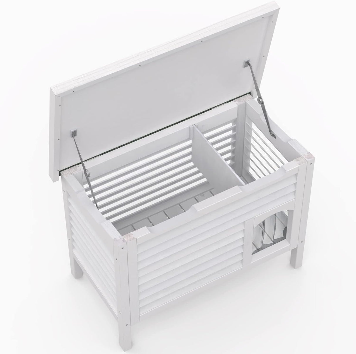 Casa para Gatos GDLF, Madera Sólida, Techo Impermeable, 31.9