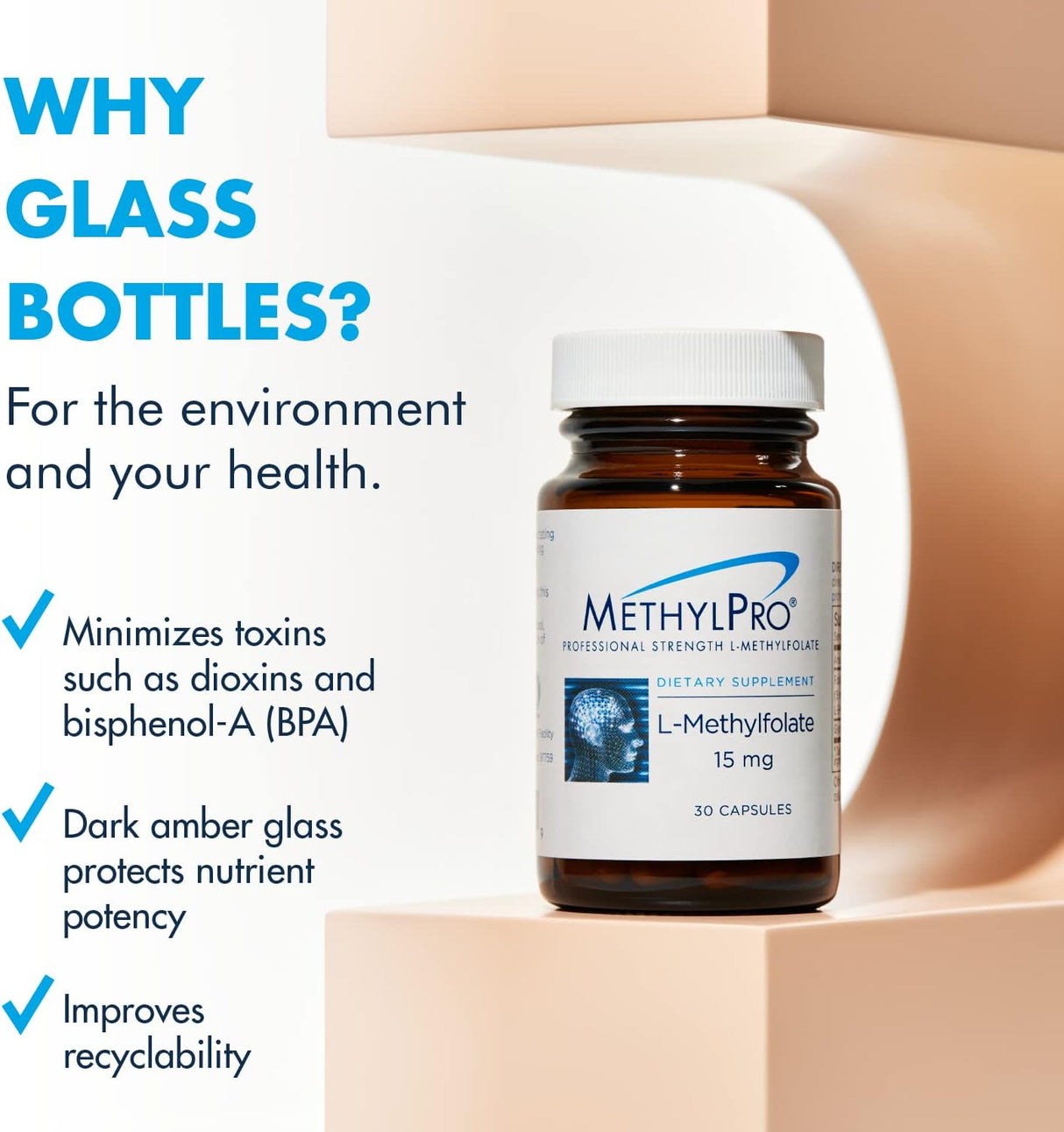 Suplemento MethylPro 10 mg de L-metilfolato de folato