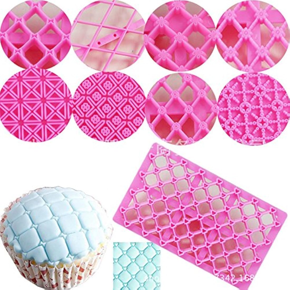 Encaje de Flor y Con Forma De Diamante Moldes para galletas