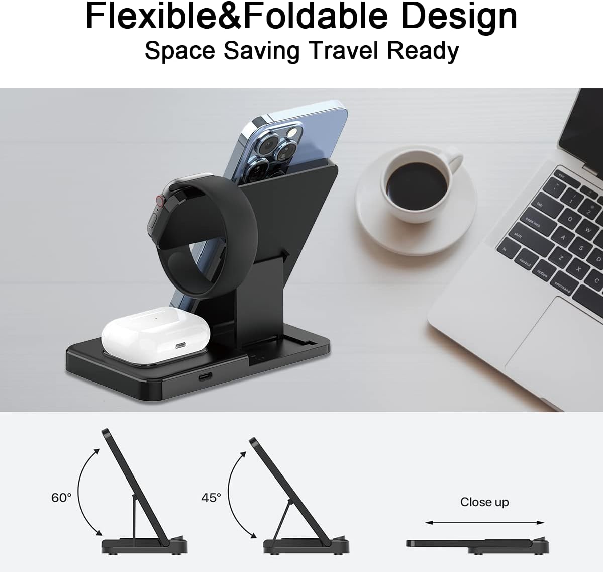 Cargador inalámbrico de carga rápida 3 en 1