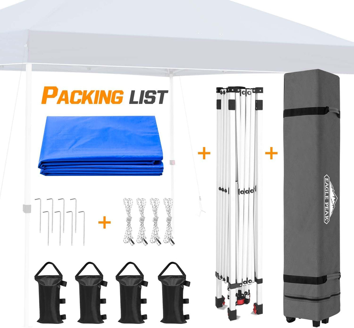 Tienda EAGLE PEAK 10x10 Carpa Plegable con Accesorios Azul