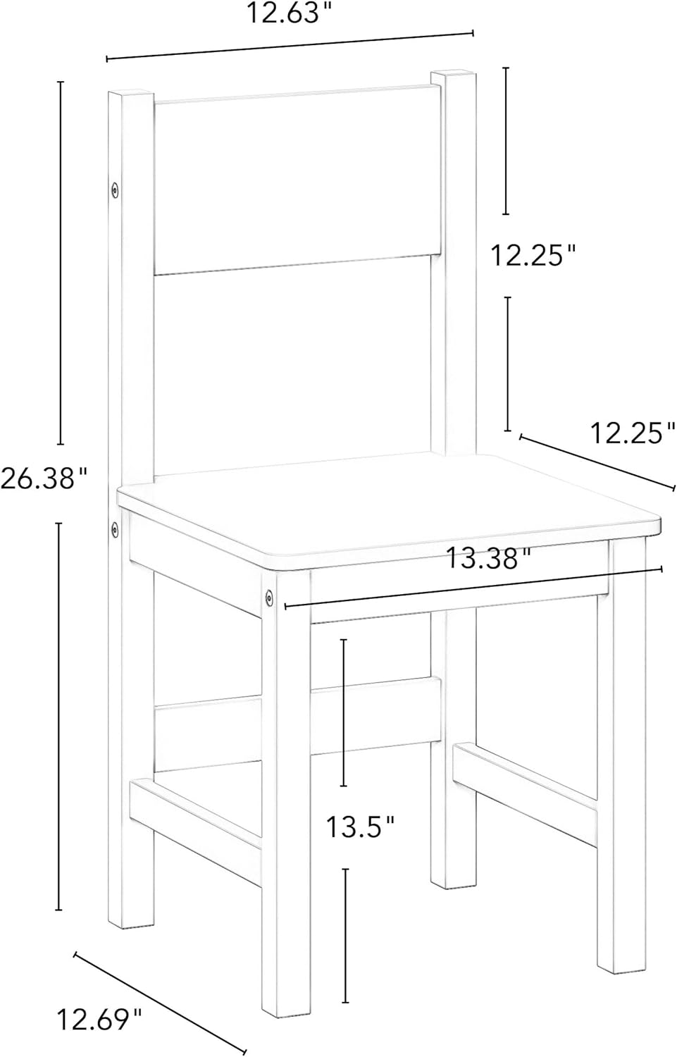 Set Escritorio y Silla con Almacenaje para Niños, Modelo 2pc