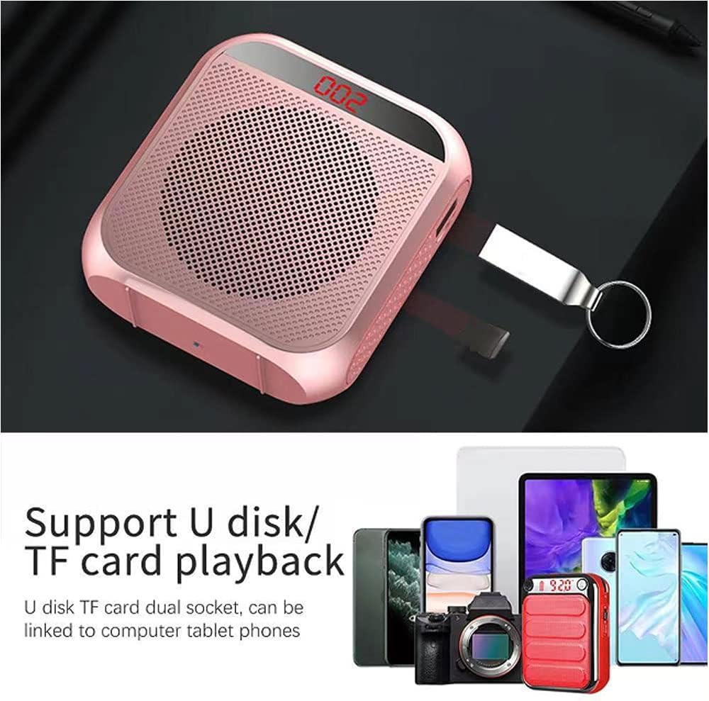 Amplificador de Voz Portátil, Micrófono Inalámbrico PA