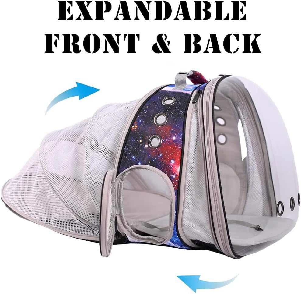 Mochila transportadora para gatos Galaxy Blue, apta hasta 20 lbs