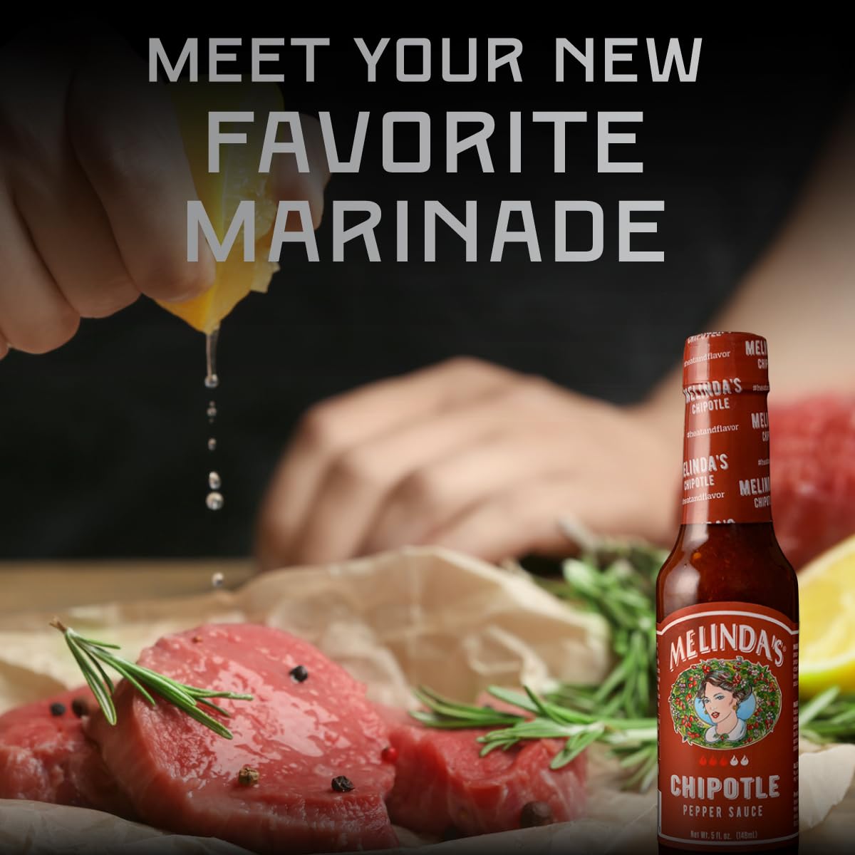 Melinda's Salsa picante Chipotle – Salsa gourmet de chipotle – Hecho con chiles chipotle, chiles habanero, zanahorias, cebolla, papaya y jugo de lima – Keto, Kosher, vegano, salsa picante sin gluten – 5 onzas, 1 paquete