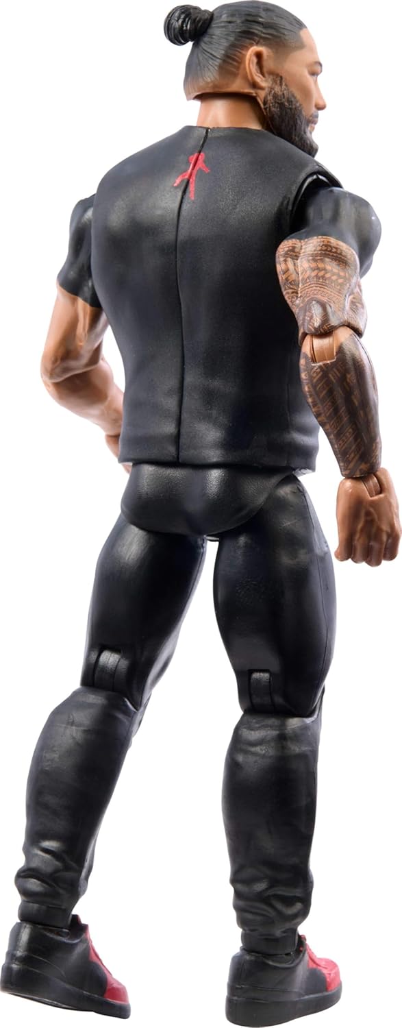 Figura de acción WWE Roman Reigns, Mattel, 10 puntos de articulación, Serie #151