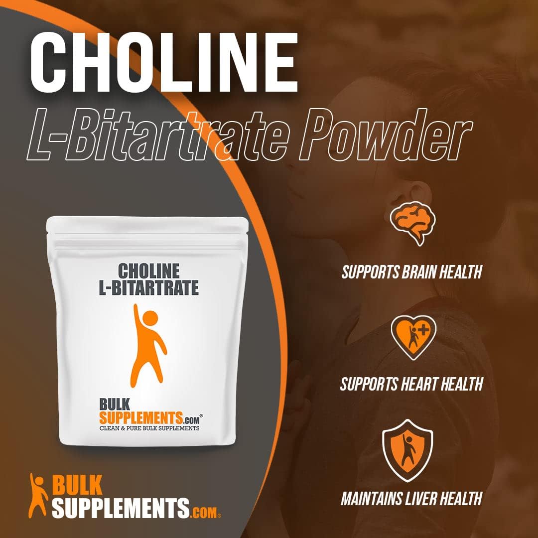 Suplemento BulkSupplements. com Choline L-Bitartrate Powder