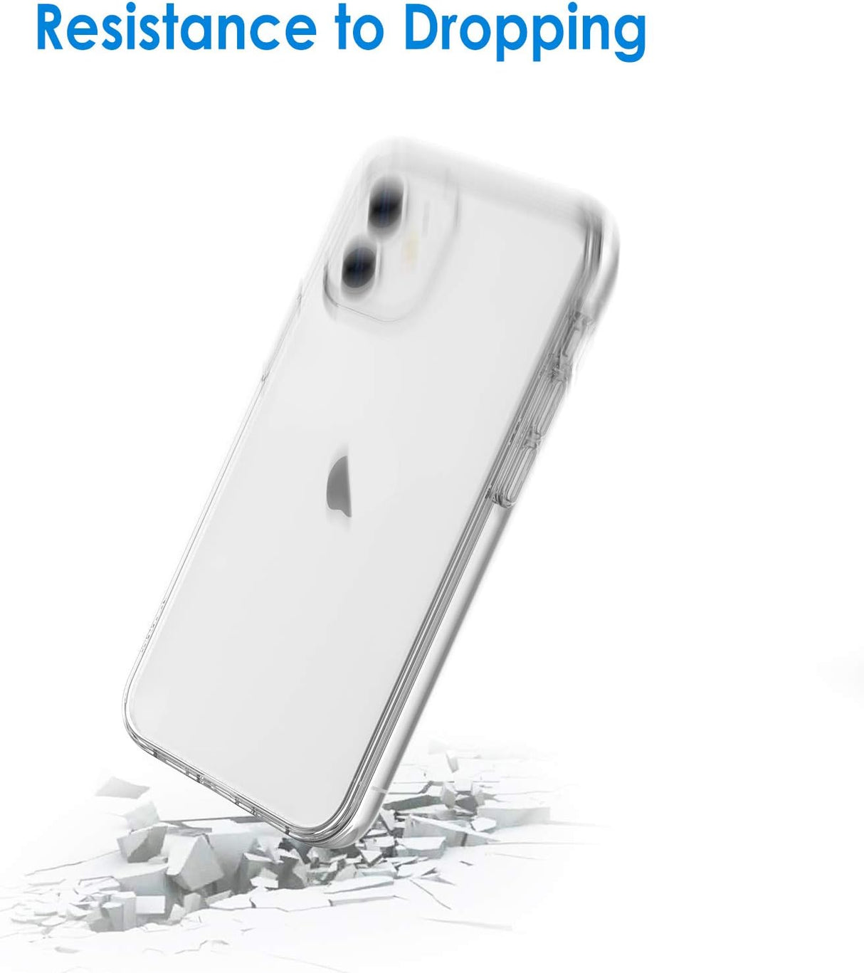 JETech Funda compatible con iPhone 12/12 Pro de 6.1 pulgadas, a prueba de golpes, parte trasera transparente antiarañazos (HD transparente)