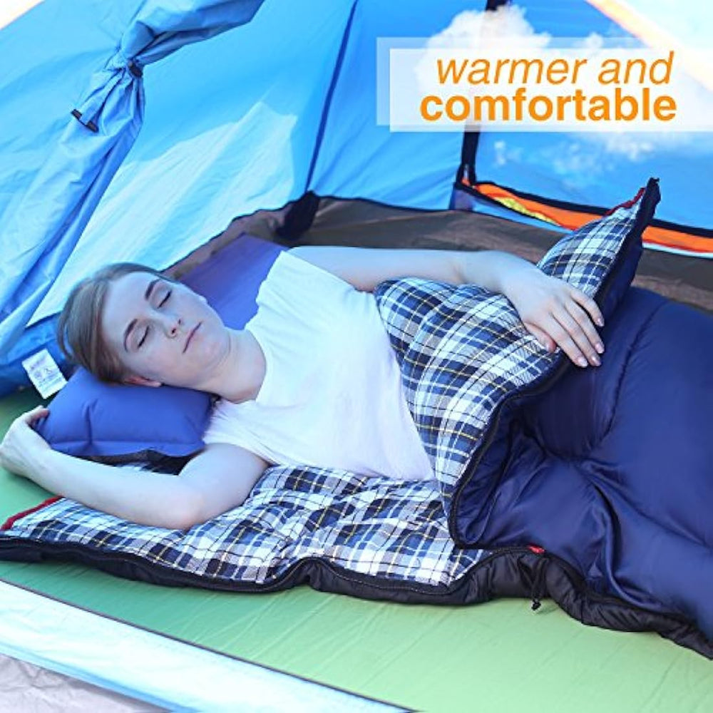 ReDCAMP - Saco de dormir de franela de algodón para camping