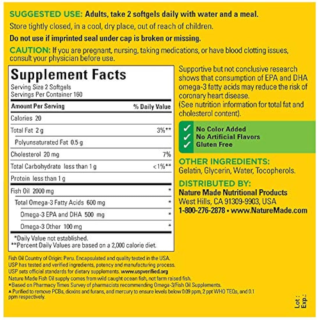 aceite de pescado, 1000 mg w.