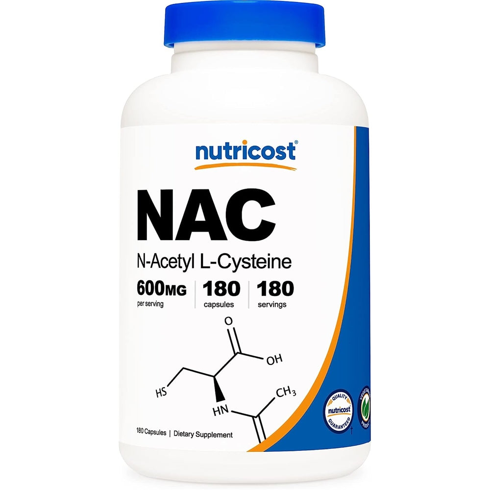 Suplementos N-acetil l-císteina (NAC) 0,02 oz 180 cápsula