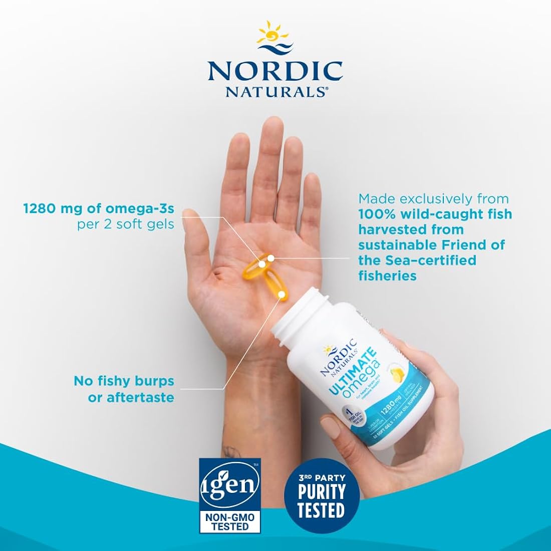 Suplemento Nordic Naturals Ultimate 1280 mg de Omega