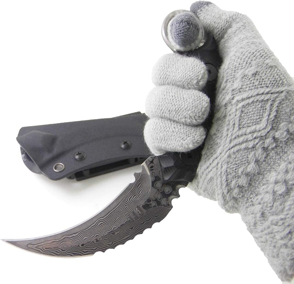 Cuchillo táctico de supervivencia de doble filo con funda