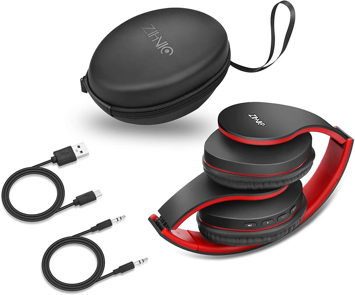 Auriculares ZIHNIC Bluetooth, Plegables, Inalámbricos y Con Cable