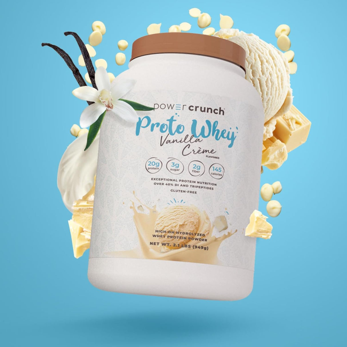 Power Crunch Proto Whey Proteína Vanilla Crème, 20g, 26 porciones