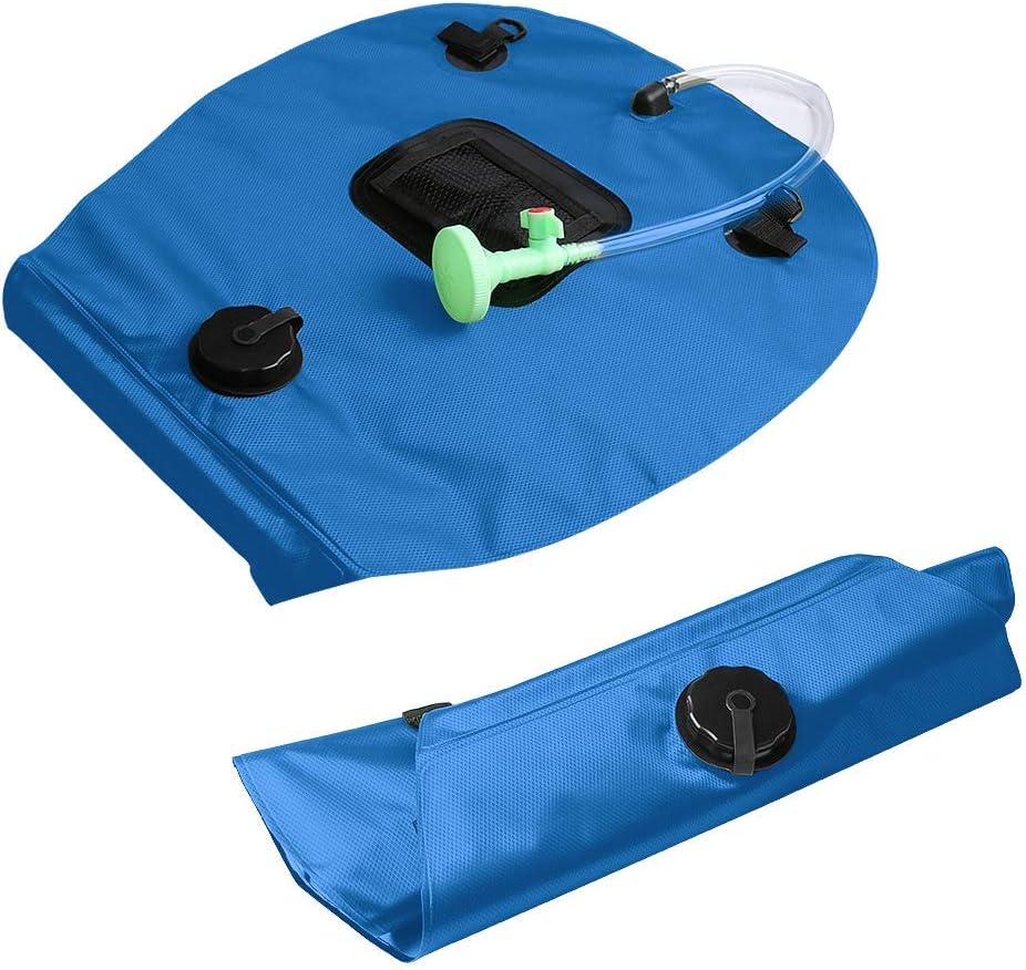 Ducha solar portátil 20L con manguera y cabezal desmontable
