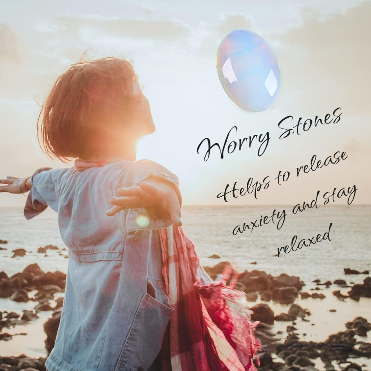 Cristales de ópalo de 2.4 pulgadas y piedras curativas