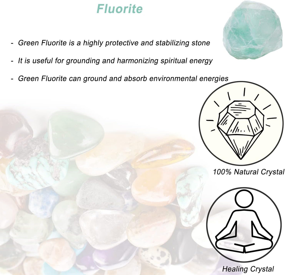 Cristales de Fluorita Crudos, Sanación y Decoración
