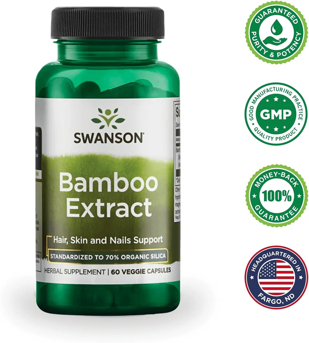 Suplementos Extracto de bambú para cabello y uñas 60 und