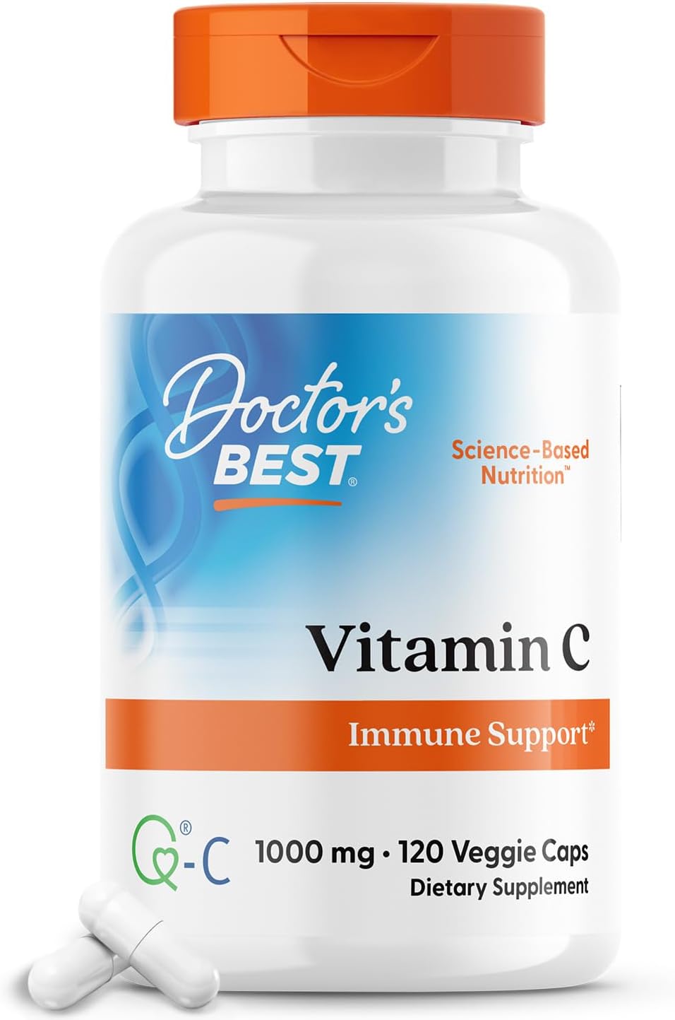 Vitamina C con Q-C Doctor's Best 1000mg Vegana, Sin Gluten (120)