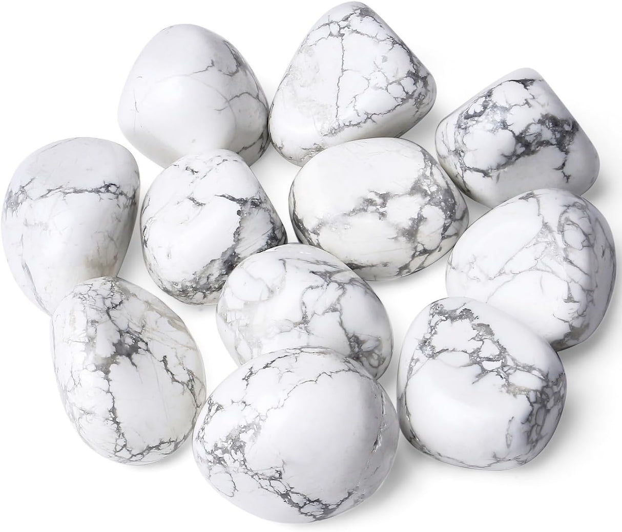 Cristales de Turquesa Blanca Irregulares Pulidos para Principiantes