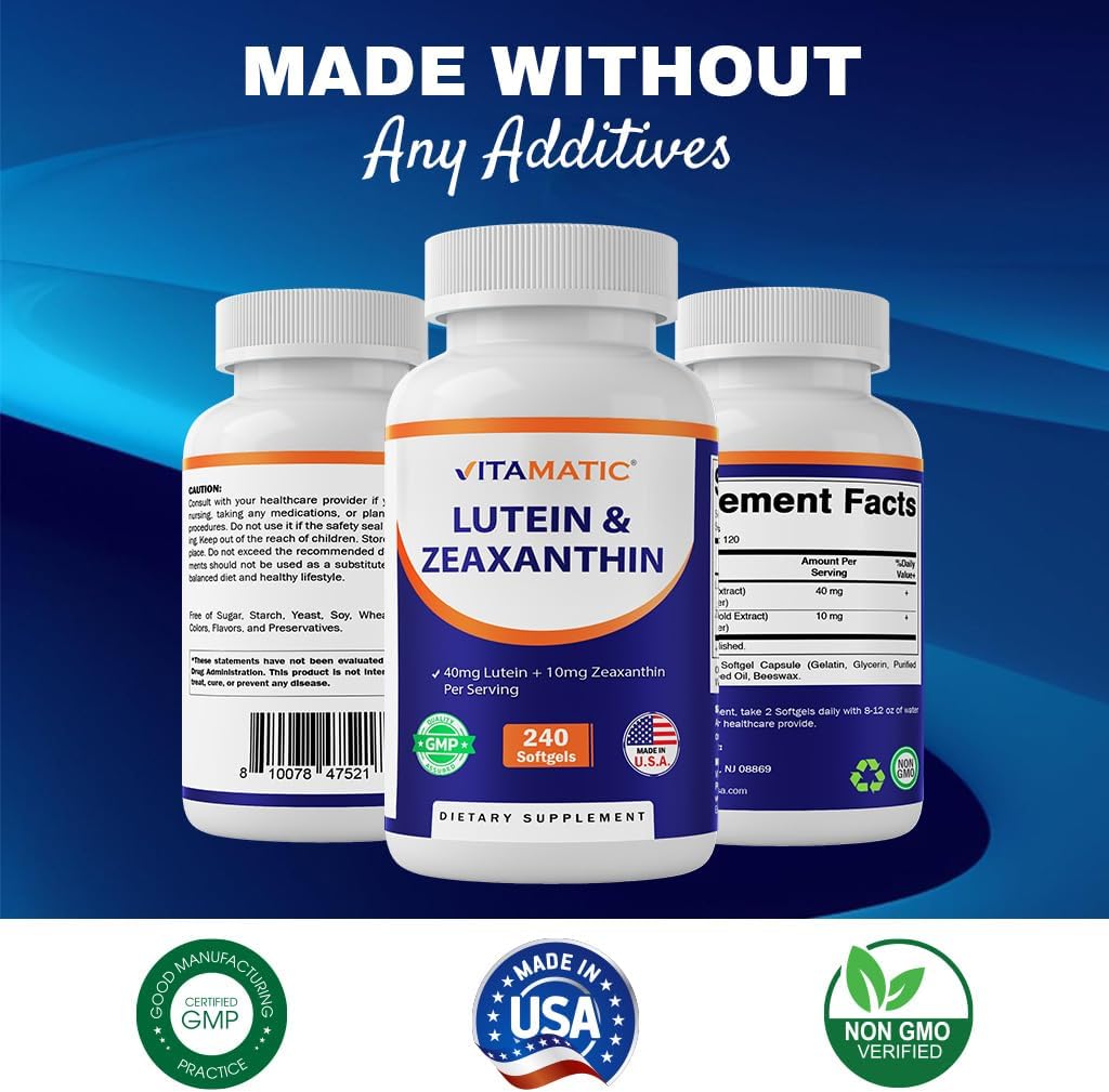 Suplemento Vitamatic Luteína 40mg y Zeaxantina 10mg 240 Softgels