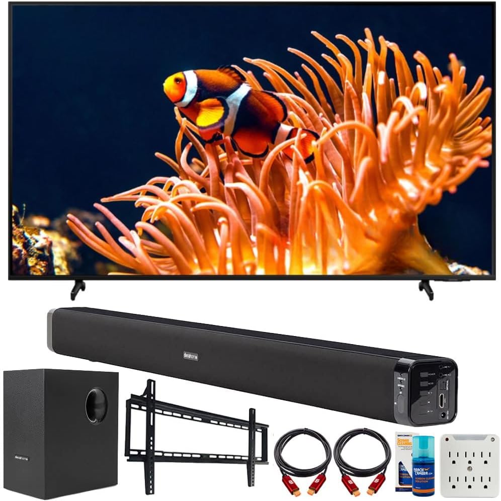 Samsung 50 4K Smart TV UN50DU8000FXZA y Barra de Sonido