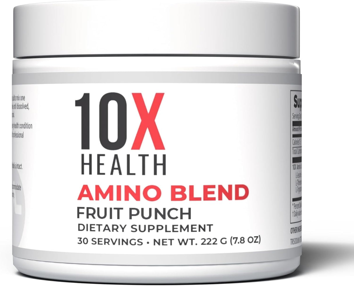 Amino Blend 10X Salud, EAA+BCAA, Energía, 30 porciones