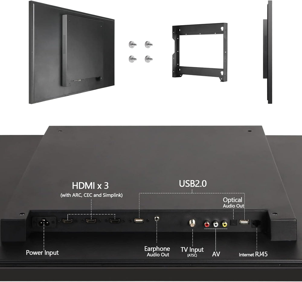 Televisor Espejo 43 4K UHD Elecsung, Wi-Fi, Alexa, SS550U22-43