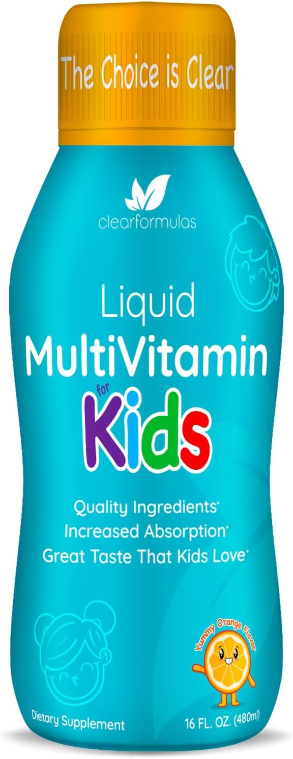 Multivitamínico líquido sin azúcar para niños, 32 porciones