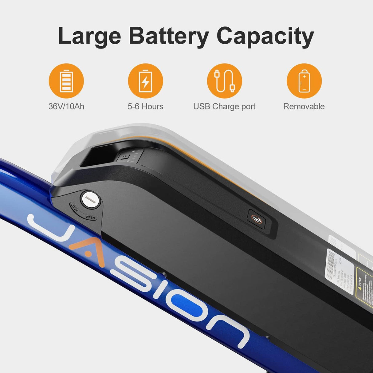 Bicicleta eléctrica Jasion EB5, 500W, 40 millas, 7 velocidades