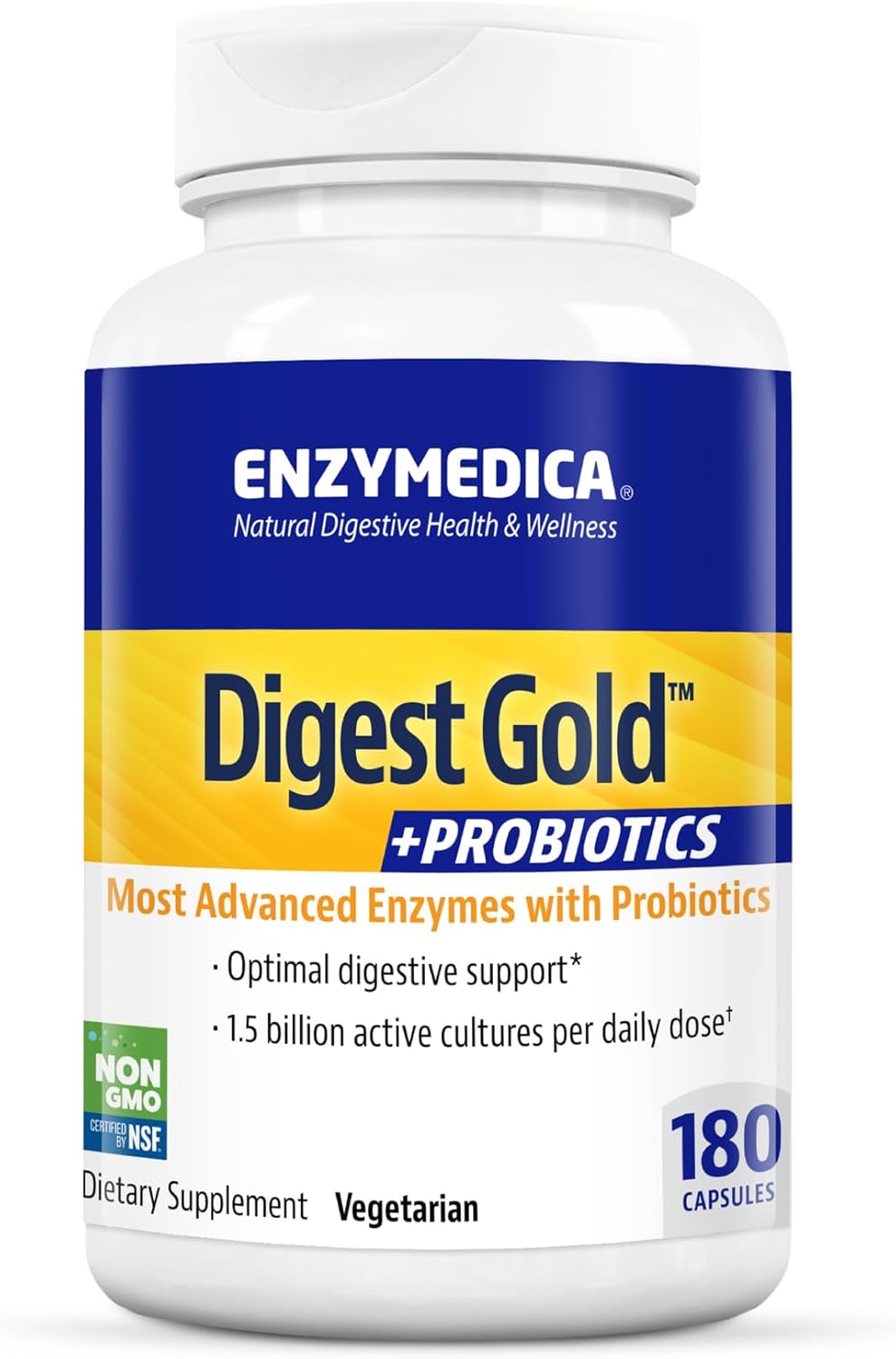 Suplemento Enzymedica Digerir de oro y probióticos