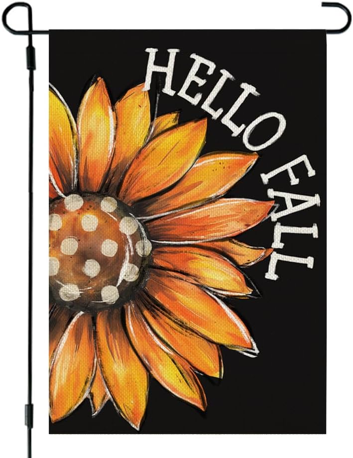 Bandera de Jardín Floral Otoñal Doble Cara 12x18 Pulgadas CF1624-12