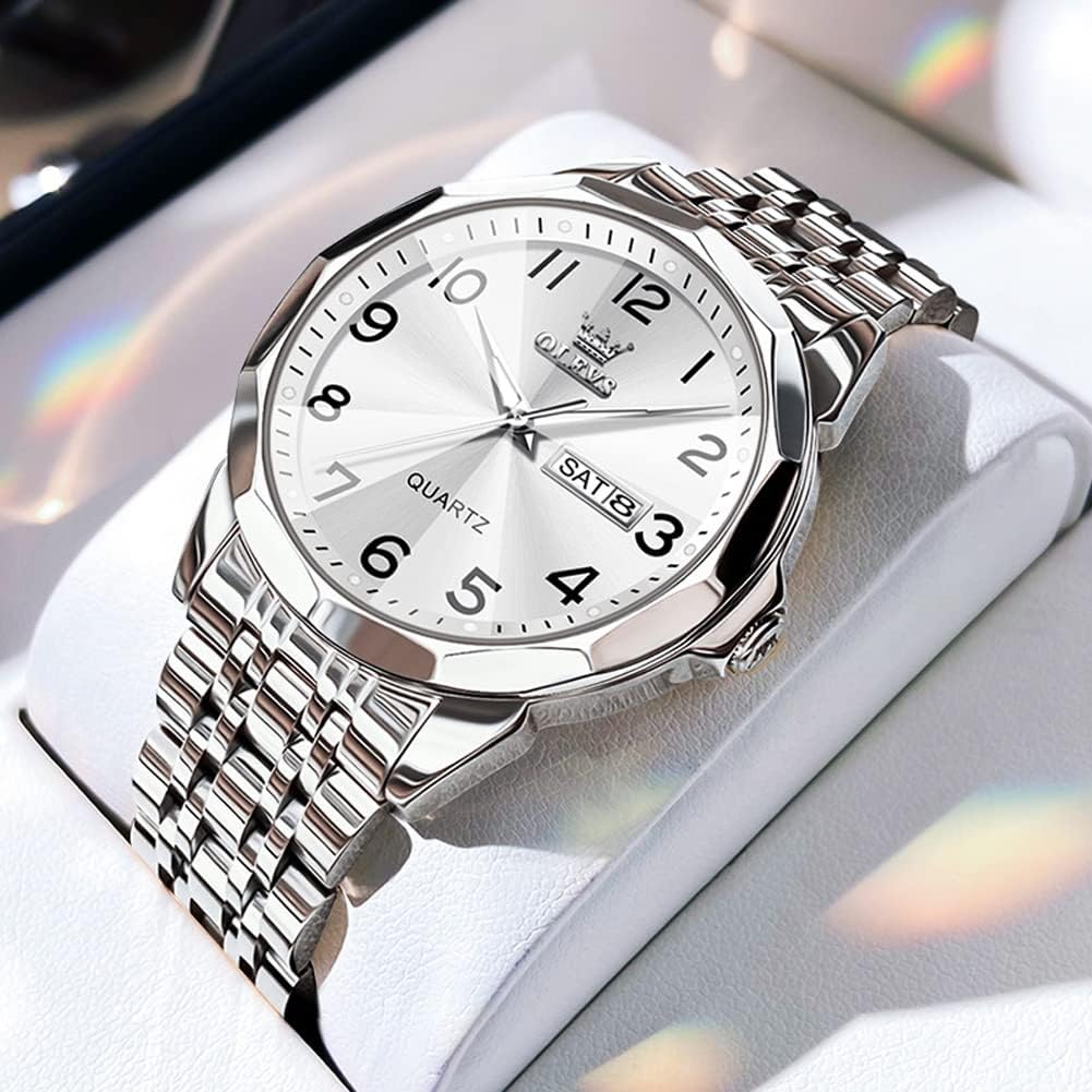 Reloj casual de acero inoxidable OUW-S-G9970GS-BB OLEVS