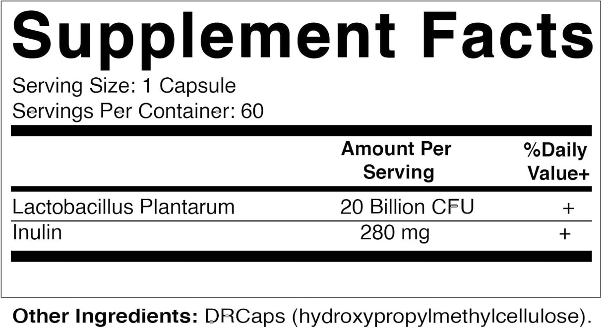 Vitamatic Lactobacillus Plantarum - 20 Mil Millones - 60 Caps