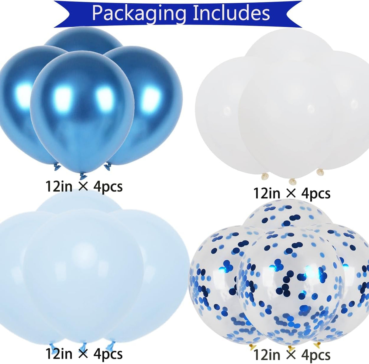 Decoración Cumpleaños Azul con Globos y Cintas para Hombres y Niños