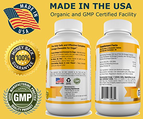 Antioxidante para mascotas con aceite de pescado para perros