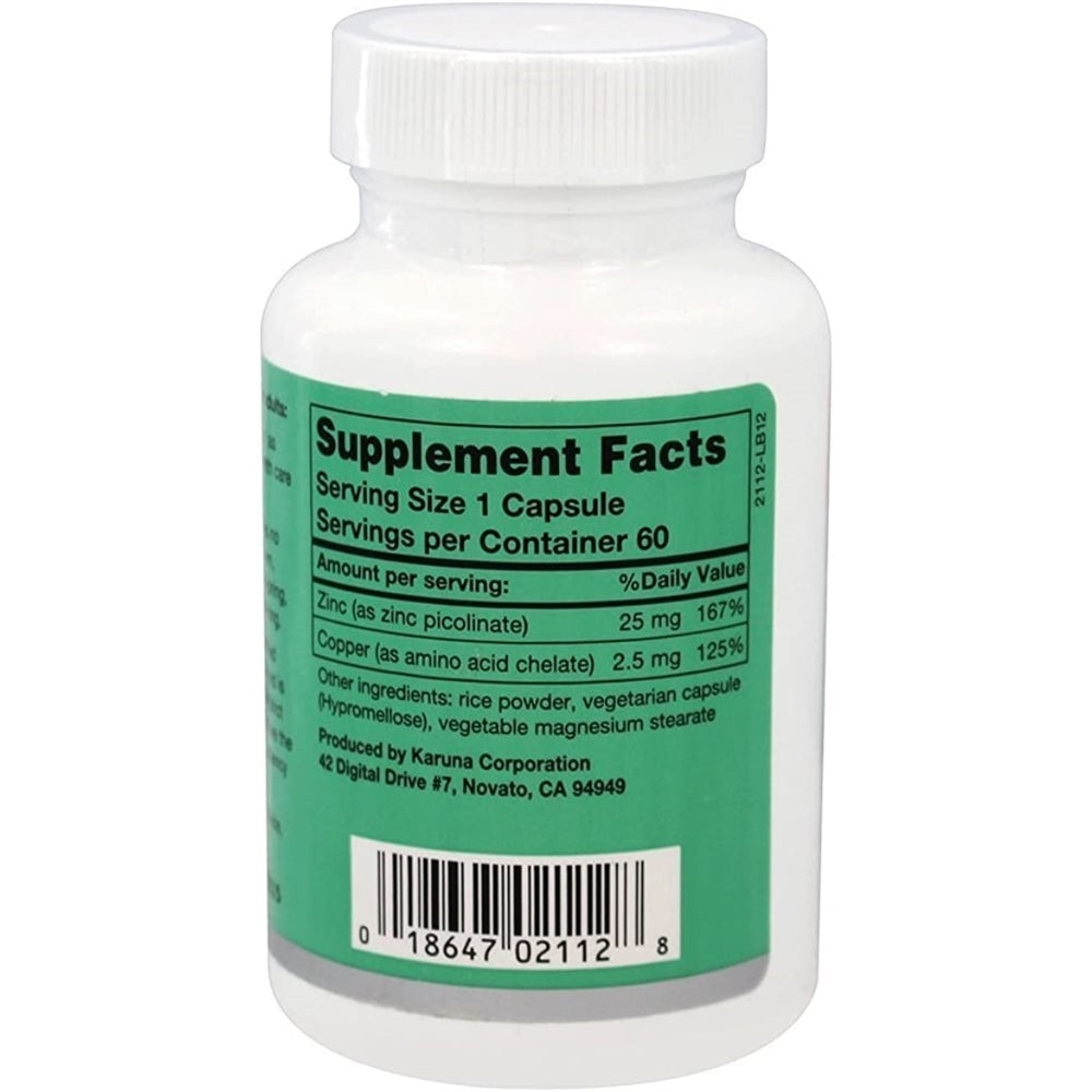 Suplemento zinc Picolinate Plus 60 Cápsulas