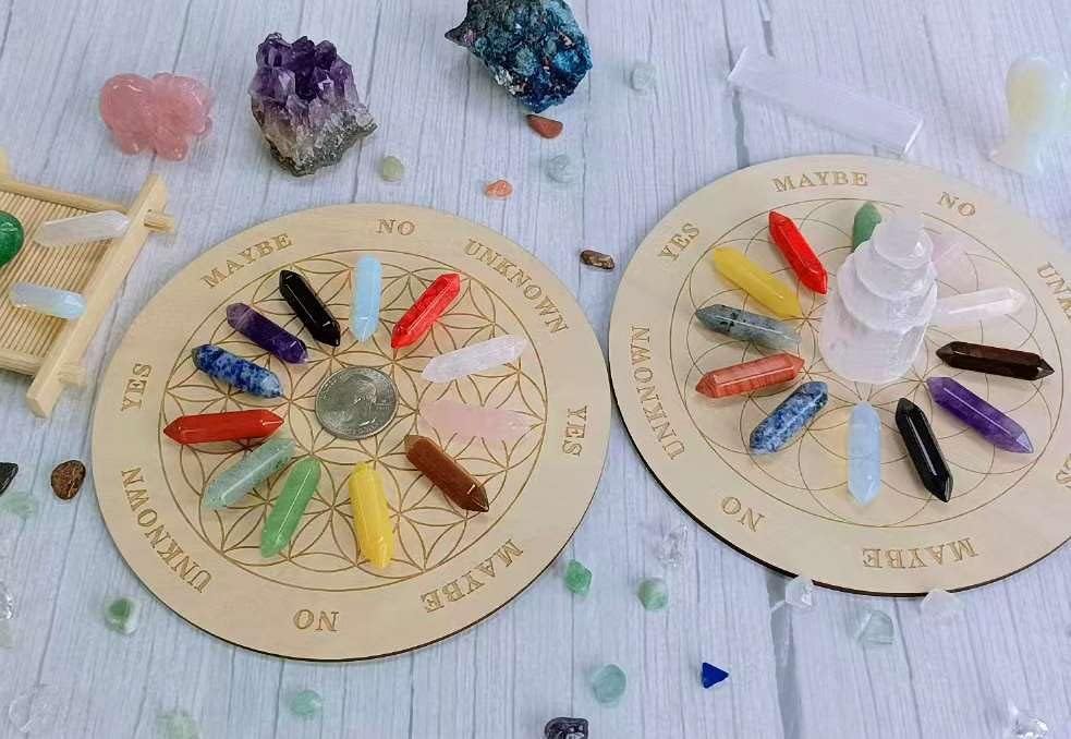 Set de Cristales Sanadores Hexagonales para Meditación Chakra
