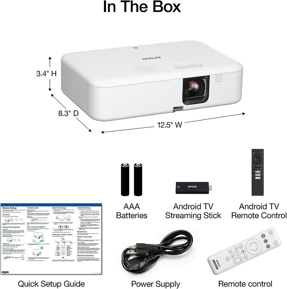 Proyector portátil Epson EpiqVision Flex CO-FH02, Full HD 1080p