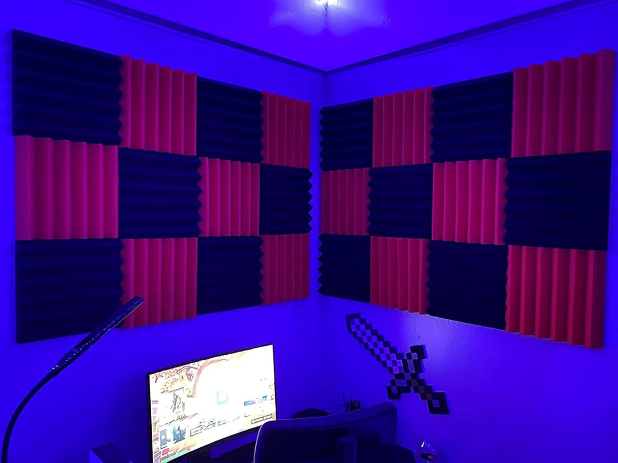 Paneles Acústicos 24 Pck, Espuma Aislante 2x12x12 Modelo 2023