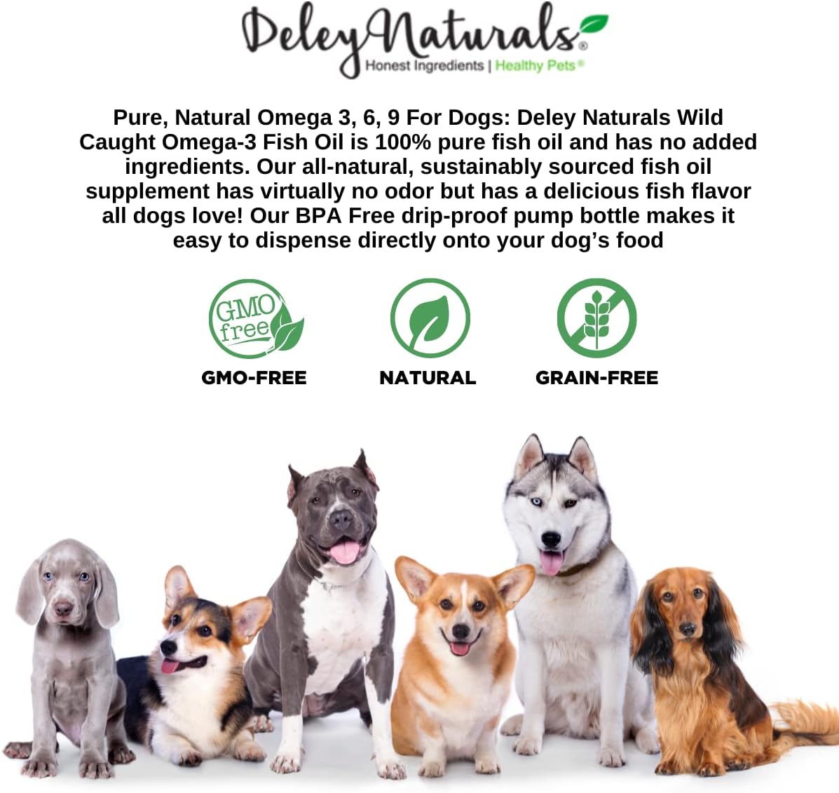 Vitaminas Aceite de pescado capturado salvaje para perros